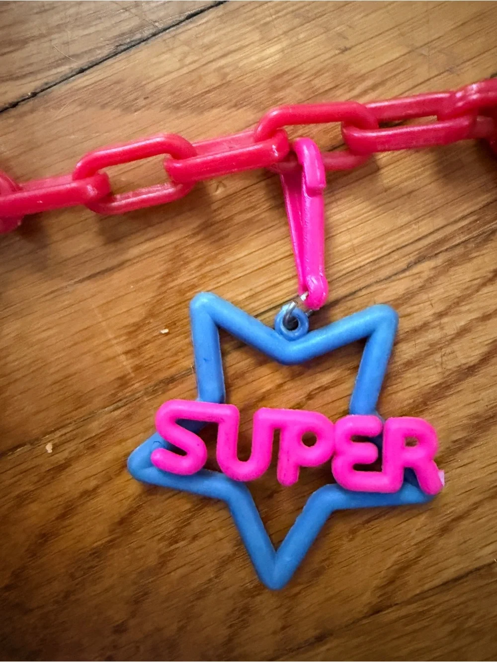 Vintage plastic bell Charm Necklace/belt